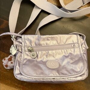 Kipling Shimmering Lilac Crossbody Bag